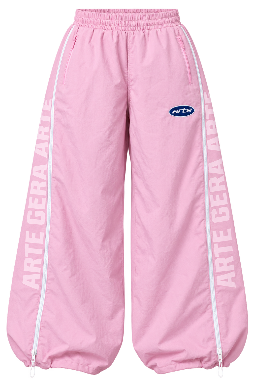 Pink Zip Baggy Pants