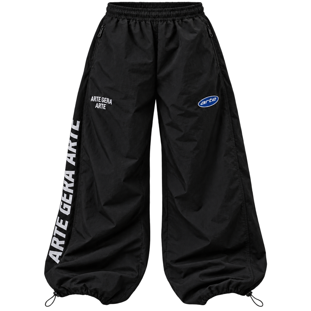 Black Zip Baggy Pants