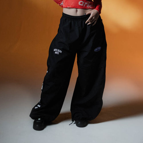 Black Zip Baggy Pants