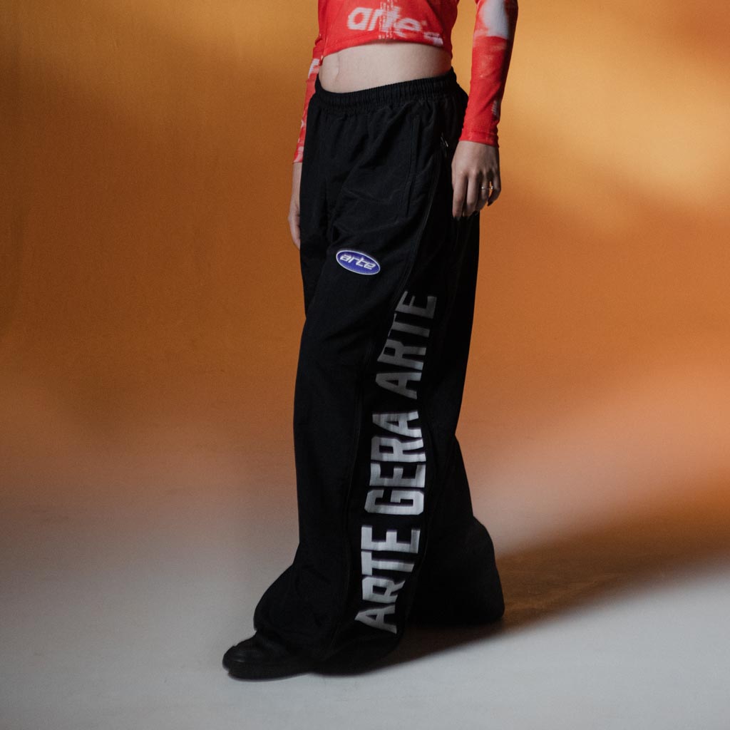Black Zip Baggy Pants