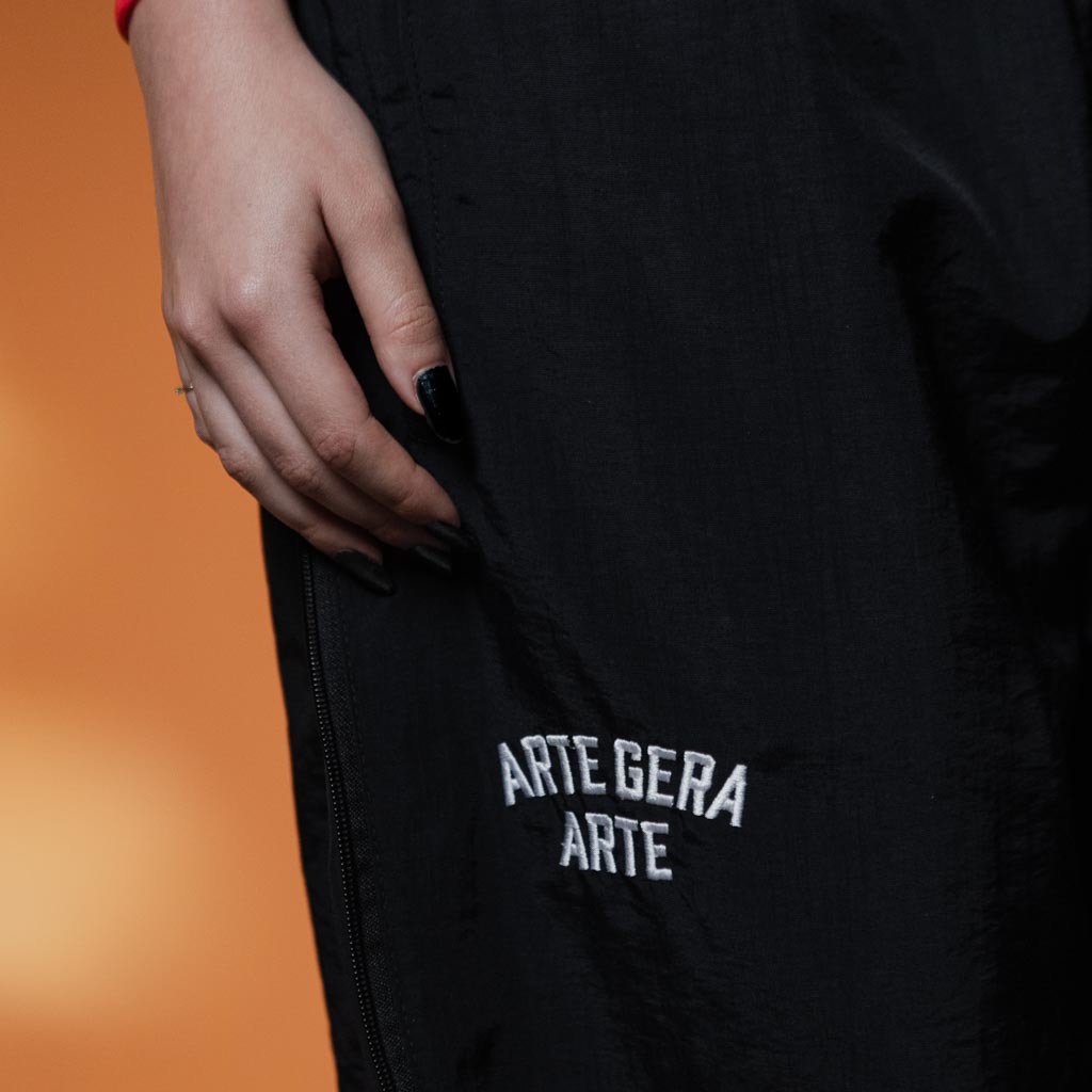 Black Zip Baggy Pants