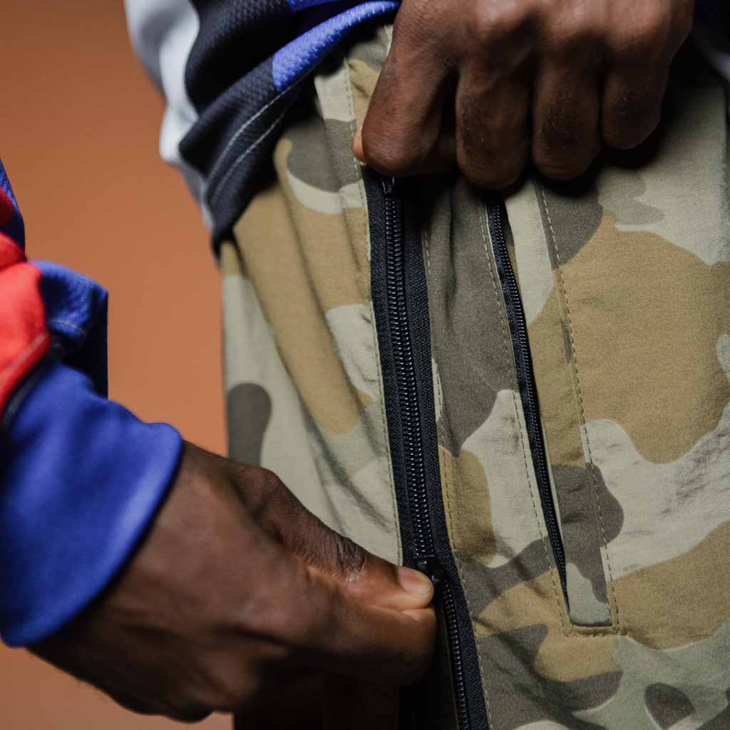 Camo Zip Baggy Pants