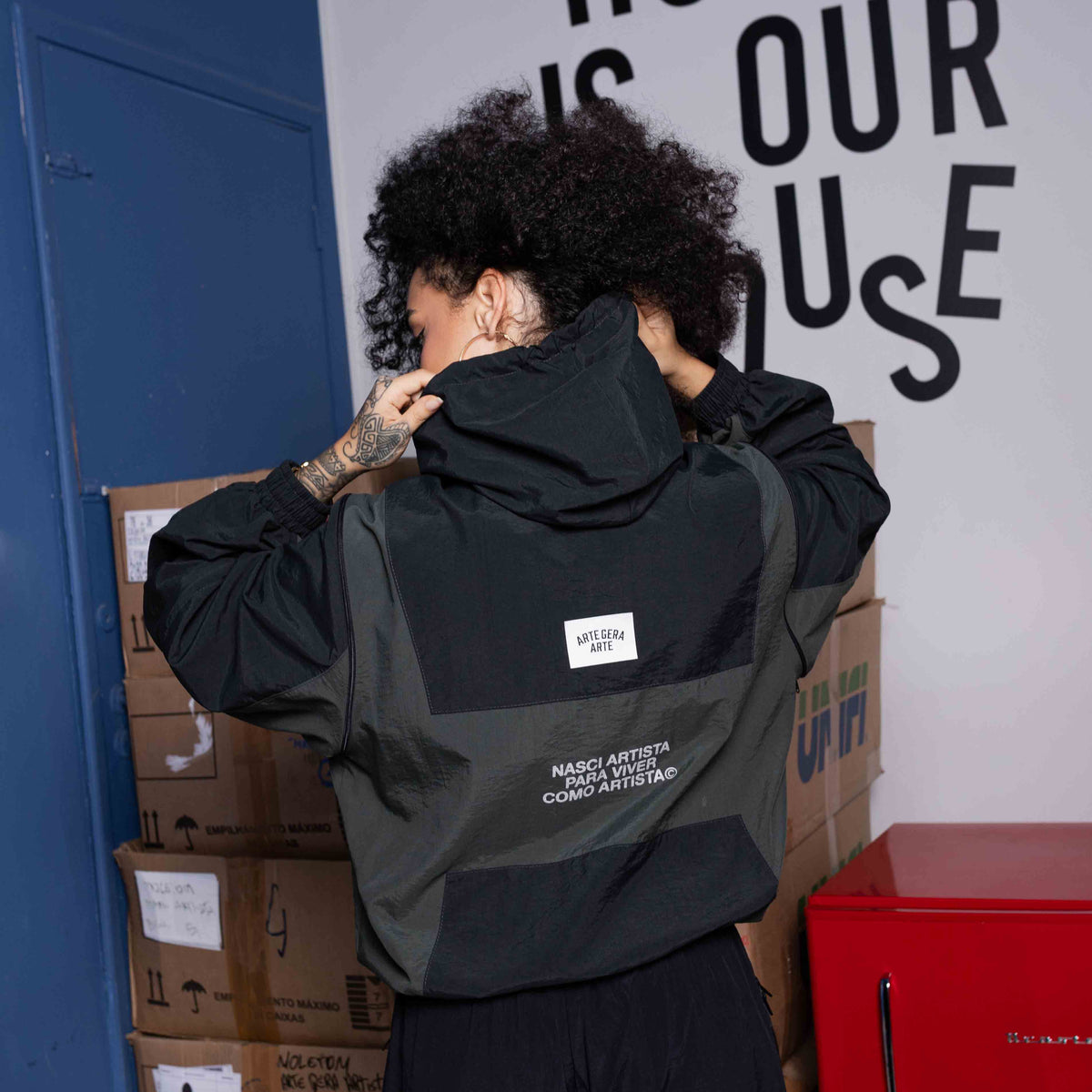 Black Windbreaker