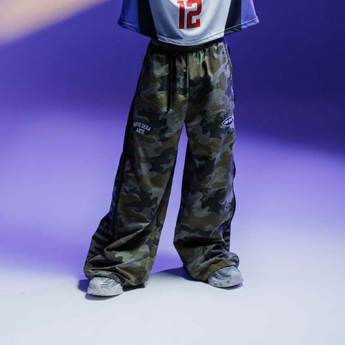 Camo Zip Baggy Pants